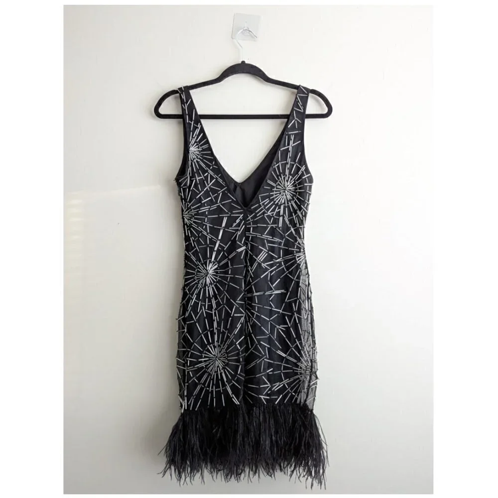 Bebe Aria Feather Dress - Picture 3 of 7